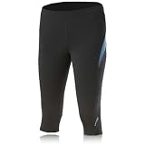 Saucony Women's Ignite Tight Capri , Black/Vita Blue, Small