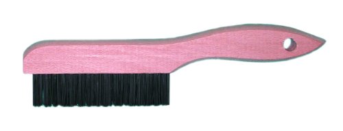 Magnolia Brush EC-4S Shoe Handle Wire Scratch Brush, Round Carbon Steel Wire Bristles, 1-1/8