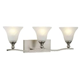 Yosemite Home Decor 9993SN Redwood 27-Inch 3-Light Bathroom Vanity, Satin Nickel by Yosemite Home Decor