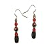 Magnetic Hematite Victorian Style Fashion Earrings with Cloisonne Bead