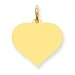14k Gold Heart Disc Charm
