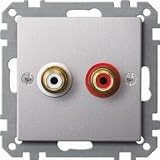 Merten MEG4350-0460 Steckdose f&uuml;r Audio Anschluss, aluminium, System M