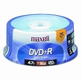 DVD+R Discs, 4.7GB, 16x, Spindle, Silver, 25/pack