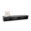 Adams Wall Shelf w/3 Cubbies-Soft Black
