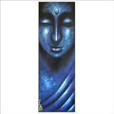 CraftNetwork - Bali Art - Blue On Black Sea Buddha Painting