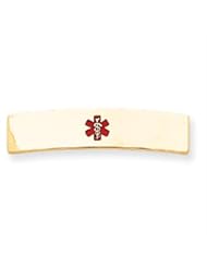 14k Gold Medical Jewelry ID Plate
