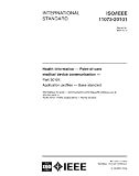 ISO/IEEE 11073-20101:2004, Health informatics - Point-of-care medical device communication - Part 20101: Application profiles - Base standard