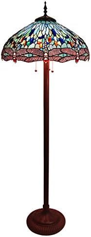 Fine Art Lighting Tiffany Dragonfly Floor Lamp, 22.5 by 65-Inch, 513 Glass Cuts and 144 Cabochons