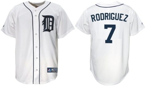 Rodriguez #7 Detroit Tigers Majestic Replica Home Jersey - X-Large