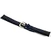 Black Leather Watch Band Croco Gold Buckle 18mm New