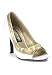 3 3/4 Inch Heel Open-Toe Pump Women'S Size Shoe With Laceup Detail