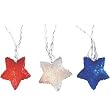 Red White & Blue American Star String Lights - Set of 10