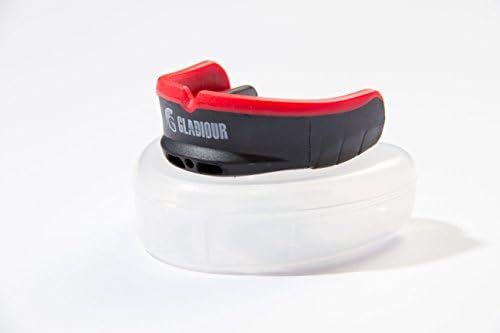 MOUTH GUARD - "Premium" Black &amp; Red Mouthguard for Sports with Case. BEST for Hockey, Football, Boxing, MMA, Basketball, Baseball, Muay Thai, &amp; Karate! - Top Protection &amp; Comfort - With Guarantee