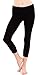Women's Slimming Foldover Capri Crop Yoga Pants,Black,Large
