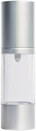 Silver Matte Pump Bottle with Clear Acrylic Body 30ml/ 1oz. 6pack