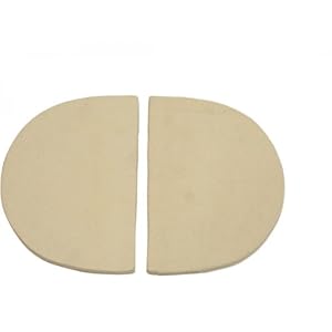 Primo 324 Ceramic Heat Reflector Plates for Primo Oval XL Grill, 2 per Box