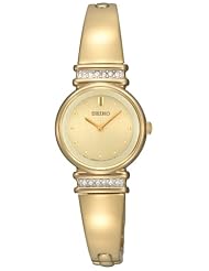 Seiko Womens SUJG34 Crystal Bangle Champagne Dial Watch