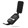 Noir Luxe Luxury Palm Centro Black Leather Premium Flip Case