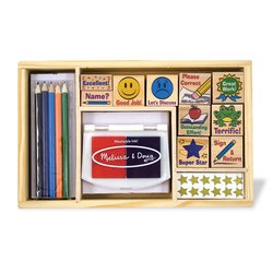 Childrens Toyshop  Toys : Melissa & Doug Deluxe Classroom Stamp Set