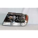 02-03 JEEP GRAND CHEROKEE From 1 02; LAREDO; SPORT LEFT HAND REPLACEMENT HEAD LIGHT... by TYC