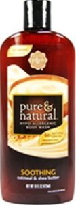 Pure & Natural Hypo-allergenic Body Wash Soothing Oatmeal & Shea Butter 16 Oz (Pack of 2)