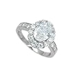 Sterling Silver Rhodium Ring with Clear CZ - Size: 6-9