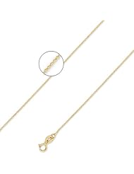 14K Solid Yellow Gold Bead Ball Chain Necklace 1mm (1/32 in.) - 22 in.
