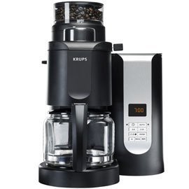 Krups KM7000 Grind-and-Brew 10-Cup Coffeemaker, Black