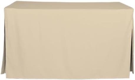 Tablevogue 5-Foot Fitted Folding Table Cover, Natural