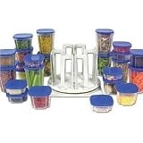 Swirl A Round Organizer & Containers (White/Blue) (5.5' H x 11' W x 12.25' D)