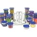 Swirl A Round Organizer & Containers (White/Blue) (5.5" H x 11" W x 12.25" D)