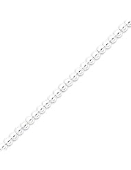 Sterling Silver Necklace Beaded Box Chain - 18 Inch