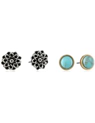 Lucky Brand Flower Stud Set Earrings