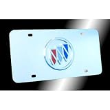 Buick Chrome Logo on Polished Stainless License Plate
