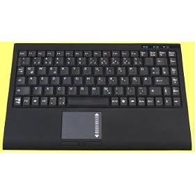 Mini keyboard, Black, USB with built in Touchpad