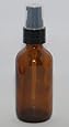 1 oz Amber Boston Round Glass Bottle with Fine Mist sprayer 6/bx
