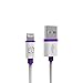 Walnut Lightning to USB Cable 4ft / 1.2m with Ultra-Compact Connector Head for iPhone 6 6Plus 5s, iPad Air mini2, iPad 4th gen, iPod touch 5th gen, and iPod nano 7th gen (Purple)