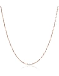 14k Italian Rose Gold Rolo 1.7mm Chain Necklace, 18"
