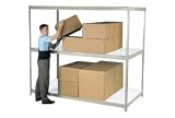 Wide Span Rack 48x48x60 Tan With 3 Shelves Laminated Deck 1200 Lb Cap Per Level