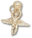 Angel - Basketball Charm/Pendant -14K/10K, Stainless Steel or Gold Plated