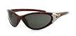 Nike Roll Varsity Red Faded Carbon Sunglasses with Grey and Smoke Lenses