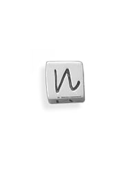 MMA Silver - Oxidized n Cube Bead