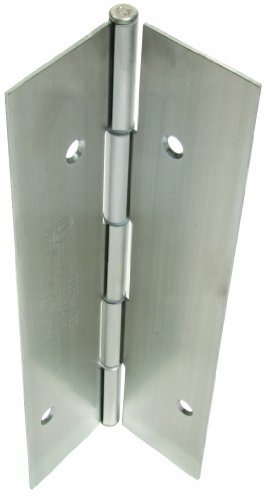 Markar Full Mortise Heavy Duty Satin Stainless Steel Edge Mounted Hinge, 83.125" Length