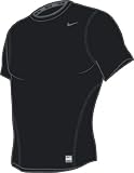 Nike Pro Core Crew Short Sleeve Top (Black XX Large)