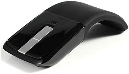 2.4GHz Wireless Mouse Arc Shape Bendable, 1600DPI Optical Touch Sensitive Non-Scroll Design, Extremely Portable for Laptop, Desktop Use