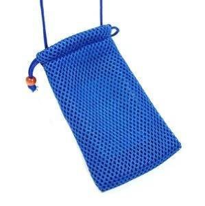 Sea star Blue Fashionable Grid Breathable case bag pouch/ Neck Strap for Cellphone /Iphone 6/Iphone 6s/Iphone5/ Digital Camera ... (blue)