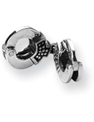 Handcuffs Charm in Silver for 3mm Charm Bracelets