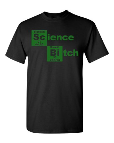 Science Bitch Elements Adult T-Shirt Tee (4X-Large, Black)