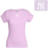 MLB New York Yankees Mid Pink Womens Signature Tee