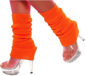 Smiffy s 80 s Neon Orange Leg Warmers